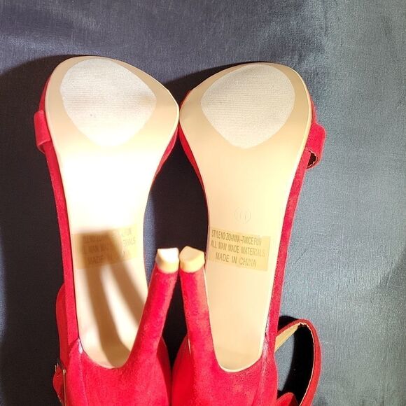 BRAND NEW SH ZOANNA-TWICE FUN SUEDE HIGH HEEL STILETTOS SANDAL WITH ANKLE STRAP - Picture 13 of 15